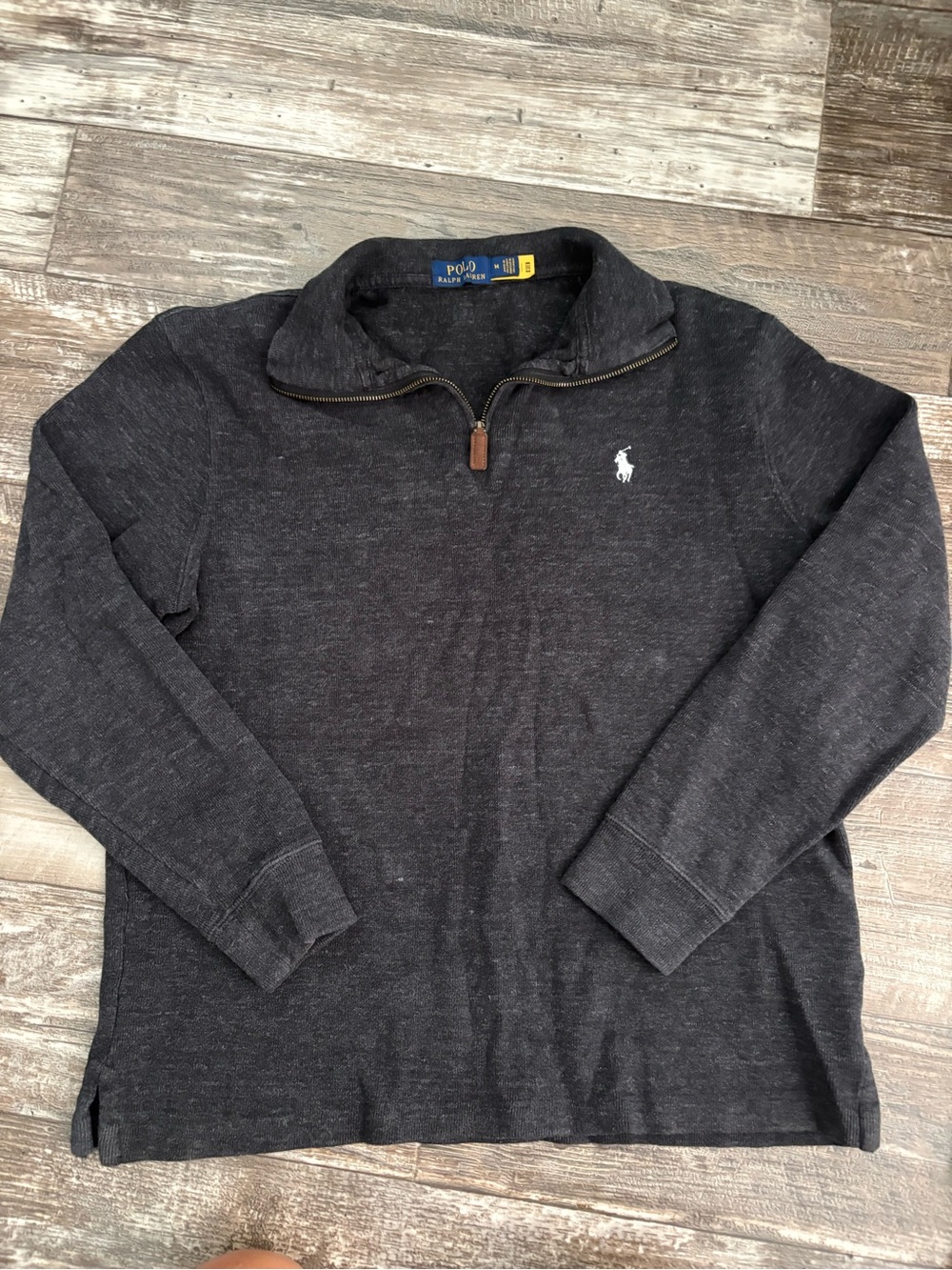 Polo by Ralph Lauren Dark Charcoal Half-Zip Pullover Sweater Size Medium
